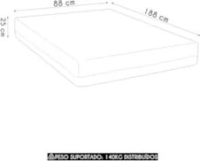 Colchão Solteiro na Caixa 88x188x25cm Flexível Sonhos U01   - Mpozenat