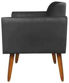 KIT 02 POLTRONAS GIRATORIA MARISA SUEDE  - Preto