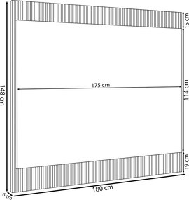 Painel Decorativo Singapura MDP/MDF TV até 70 Polegadas Ripado 1.8 Tauari/Off White G77 - Gran Belo