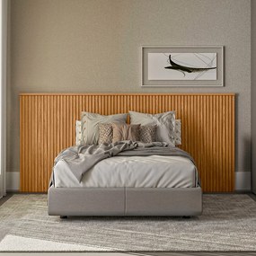 Cabeceira Decorativa Ripada 240cm Queen/Casal Noronha Nature G77 - Gran Belo