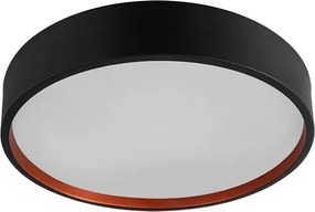 Plafon De Sobrepor Aluminio 54Cm Ravena - PRETO/COBRE