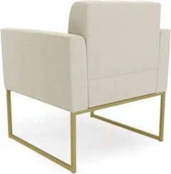 Namoradeira e 2 Poltronas Industrial Dourado Ana Bouclé Bege - Ibiza