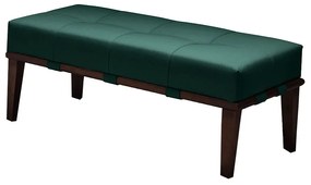 Puff Decorativo 100cm Martínez Veludo Pés Madeira Verde/Imbúia G62 - Gran Belo