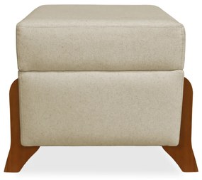 Puff Decorativo Micaela Linho Areia