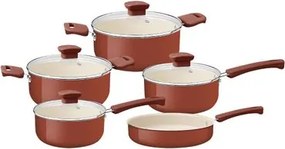 Jogo de Panelas Tramontina Veronese Alumínio e Cerâmica Argila 5 Peças
