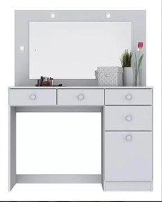 Penteadeira Camarin Led Com Espelho 1 Porta 4 Gavetas