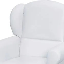 Poltrona de Amamentação Sabrina Sintético Branco - Phoenix Baby