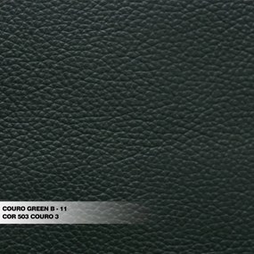 Sofá 3 Lugares Sala de Estar 235cm Chesterfield Pés Madeira Couro Verde G40 - Gran Belo