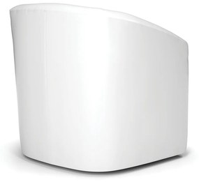 Poltrona Decorativa Base Giratória Stella Max Sintético PU Branco D03 - D'Rossi
