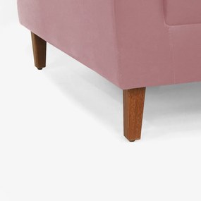 Poltrona Decorativa Gabriela Suede Rosê