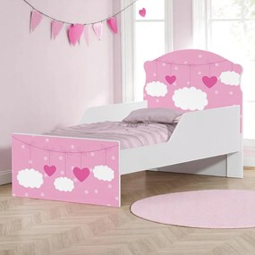 Mini Cama Infantil 153,2x79cm com Proteção Lateral Personagens K02 - D'Rossi - NUVEM MENINA