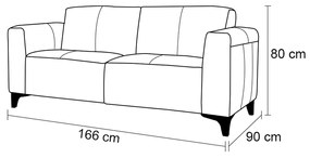 Conjunto Sofá de Couro 2 e 3 Lugares Devon M06 Cor Crystal Avermelhado 467 - ADJ DECOR