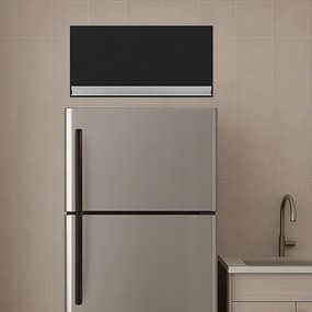Armário Cozinha Aéreo Geladeira 60cm Basculante Leticia A01 - D'Rossi - Preto