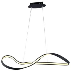 Pendente Flow Preto 93X33X26Cm Led 30W 3000K Bivolt - Bella Iluminação...