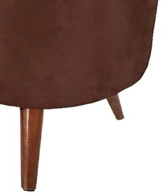 PUFF BANQUETA DECORATIVA DORA REDONDO SU - Marrom