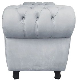 Recamier com Baú Grécia Namoradeira Calçadeira Suede - D'Rossi - Cinza