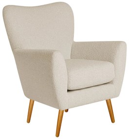 Poltrona Decorativa Luxo Moderna Sala de Estar Recepção Amélia Bouclé
