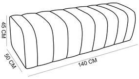 Calçadeira Olivia Casal 140 cm Veludo - D'Rossi - Rose