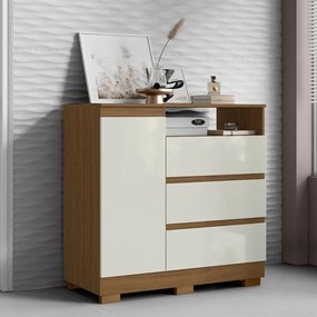 Cômoda Quarto com 1 Porta Sapateira 97cm Tayna A09 - D'Rossi - Atacama e Off White