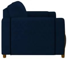 Poltrona Decorativa para Sala de Estar 98cm Amaranto Z32 Veludo Azul M
