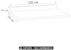 Tampo Para Balcão de Cozinha 120cm Dora Z06 Nogueira - Mpozenato