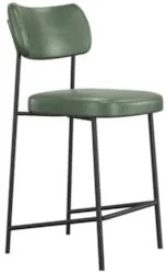 Banqueta Cozinha Média Milli Sintético Verde A14            - Mpozenat