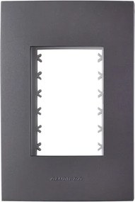 Placa Suporte 3 Modulos 4X2 Grafite Inova Pro Class