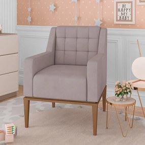 Kit 2 Poltronas Decorativas Sala de Estar Madonna Suede Rosê G52 - Gran Belo