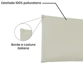 Cabeceira Painel Garden Para Cama Box Casal 140 cm Corino - D'Rossi - Bege
