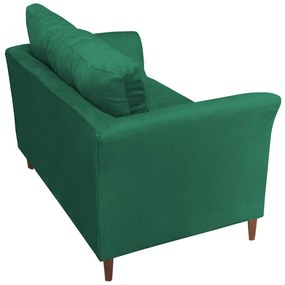 Namoradeira Ibis Decorativa 2 Lugares 1,35 m Recepção Quarto Sala Suede Verde Bandeira