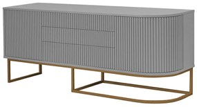 Aparador Miami - Cinza Claire c/ Detalhes Dourado Soleil Kleiner