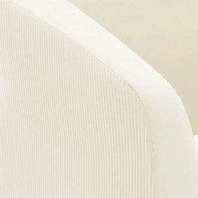 Poltrona Decorativa Pé Palito Natural Kit 2 Stella Cotelê Ext/Veludo D03 - D'Rossi - Off White