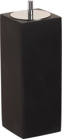 Porta Escova de Dentes Resina Preto Fosco - Cromado