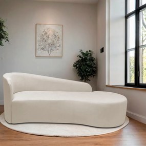 Divã Recamier Orgânico França 140cm Lado Direito Linho - ADJ Decor