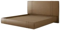 Cama King Flutuante Com Cabeceira 195cm Lyra Sintético Camel S05 - Mpo