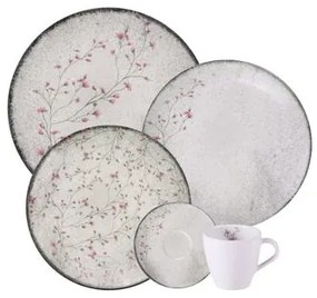 Aparelho de Jantar Tramontina Floralis em Porcelana Decorada 20 Peças