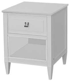 Mesa de Cabeceira Benito com Nicho - Branco Kleiner