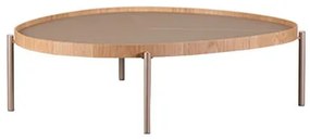 Mesa Centro Bossa Baixa Carvalho Fendi Base Champagne - 77973 Sun House