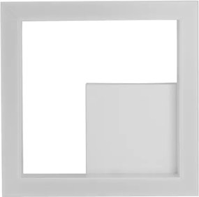 Plafon Led Sobrepor Quadrado 25,2W Luz Amarela Fit - BRANCO