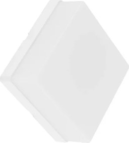 Arandela Led Quadrada Abs 8W 3000K Ip65 Jabuti - BRANCO