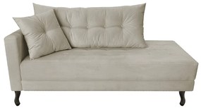 Kit Diva Recamier Azura 185cm Lado Direito e 02 Poltronas Classic Linho - ADJ Decor