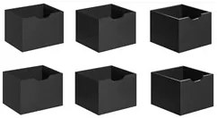 Kit 6 Gavetas para Nicho Organizador Q01 Preto Fosco - Mpozenato