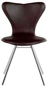 Cadeira Jacobsen Cromada Corino Marrom - 16506 Sun House