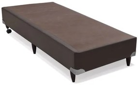 Base de Cama Box Alta Cori Rosolare Solteiro Corino Marrom 88 cm (LARG) - 40162 Sun House