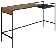 Aparador Para Sala de Estar 140cm Pés Metálicos Dinâmico Vermont/Preto