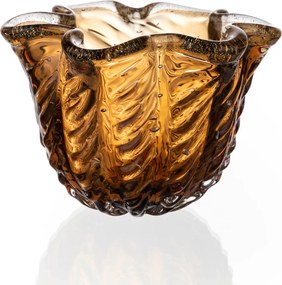 Vaso Murano Dubai VI P Detalhe Ouro Garnet