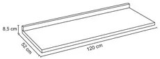 Tampo Com Vista 120cm Para Balcão D02 Avena Touch - Mpozenato