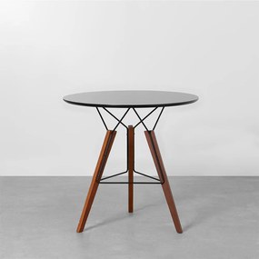 Mesa De Jantar Oni Redonda Preto - 80cm