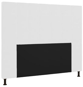 Cabeceira Malibu Para Cama Box Casal 140 cm Corino - D'Rossi - Branco