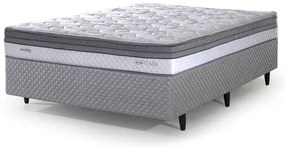 Conjunto Box Solteiro Évora One Side Pillow Top Base Idea Baixo 88x188cm - 67451 Sun House